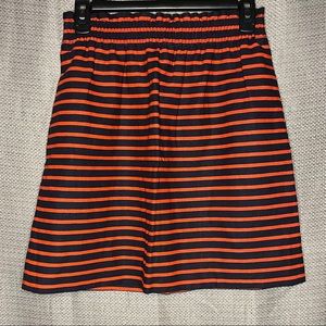 Navy/Red Striped J Crew Factory Skirt Size 4